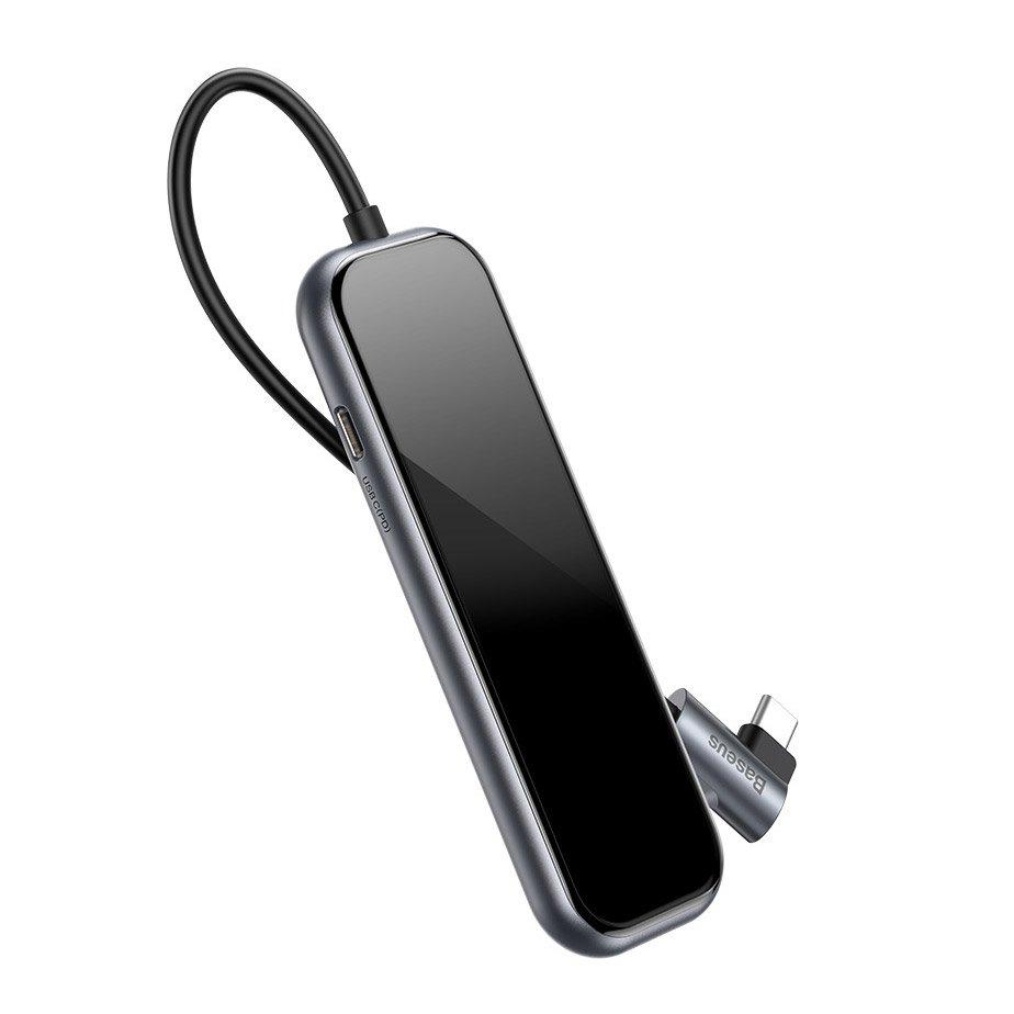 USB HUB (юсб хаб) для макбук Baseus Multi-functional Type-c на 4xUSB3.0+PD Gray Сірий CAHUB-EZ0G, фото 5