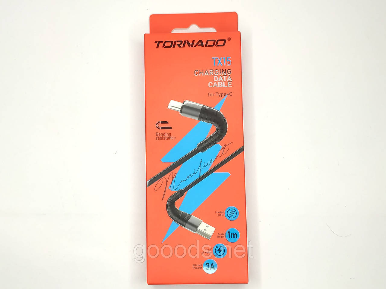 Кабель для зарядки Tornado TX15 Type-C 3А 1 метр, фото 1