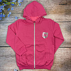 Кофта на блискавці та з капюшоном для дівчинки Розміри: 116,122,128,134,140 см (03446)