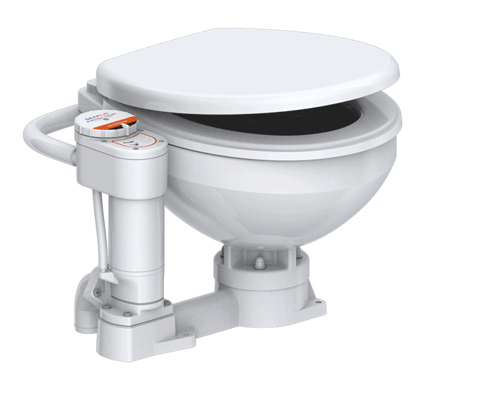 Електричний конверсионний туалет SEAFLO стандартний розмір 12В з мацеатором, фото 1