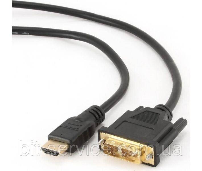 Кабель мультимедійний HDMI to DVI 18+1pin M, 0.5m Cablexpert (CC-HDMI-DVI-0.5M) HDMI (Type A), DVI-D