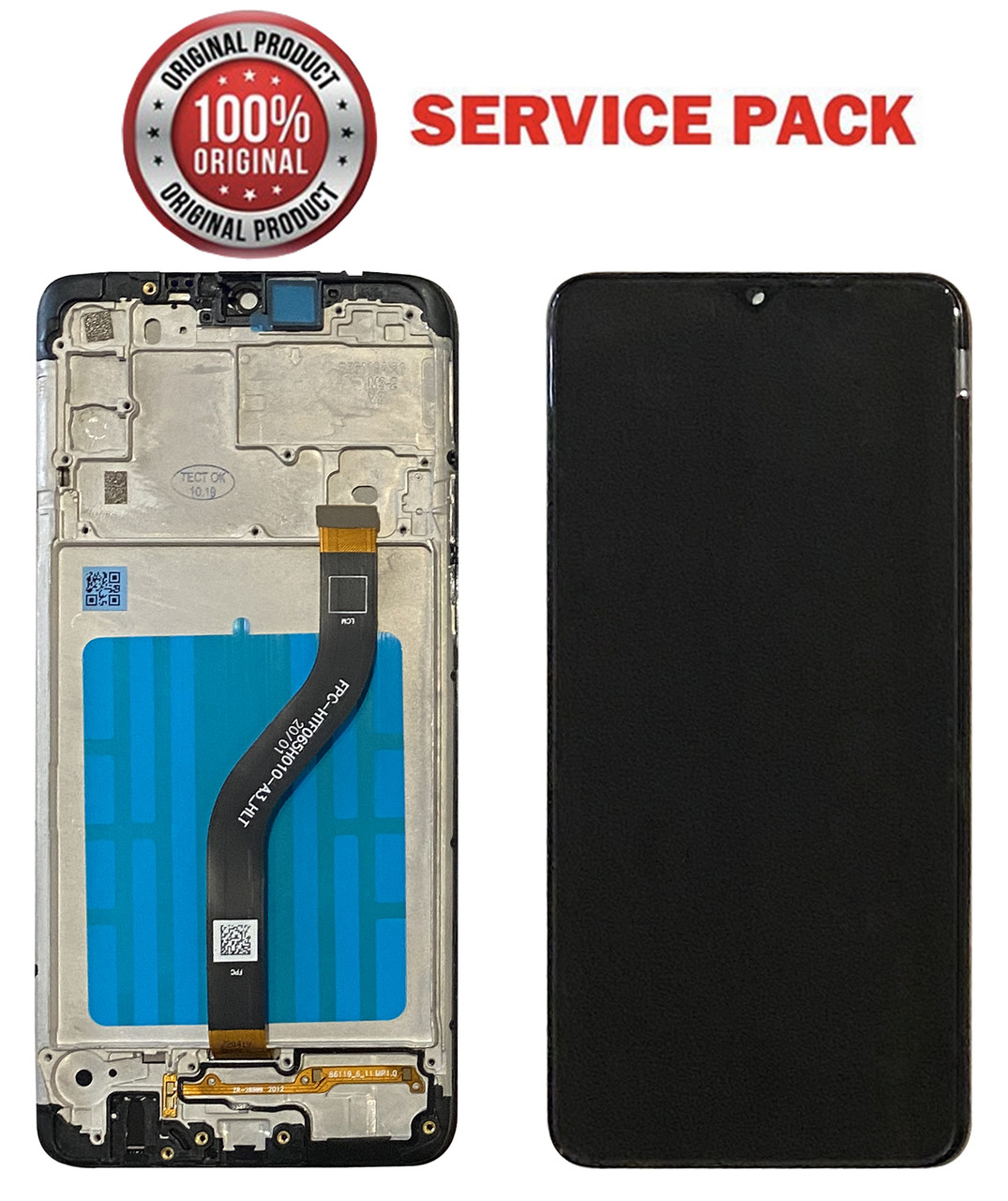 Дисплейний модуль (екран) для Samsung A207 Galaxy A20S чорний з РАМКОЮ Оригінал 100% SERVICE PACK GH81-17774A