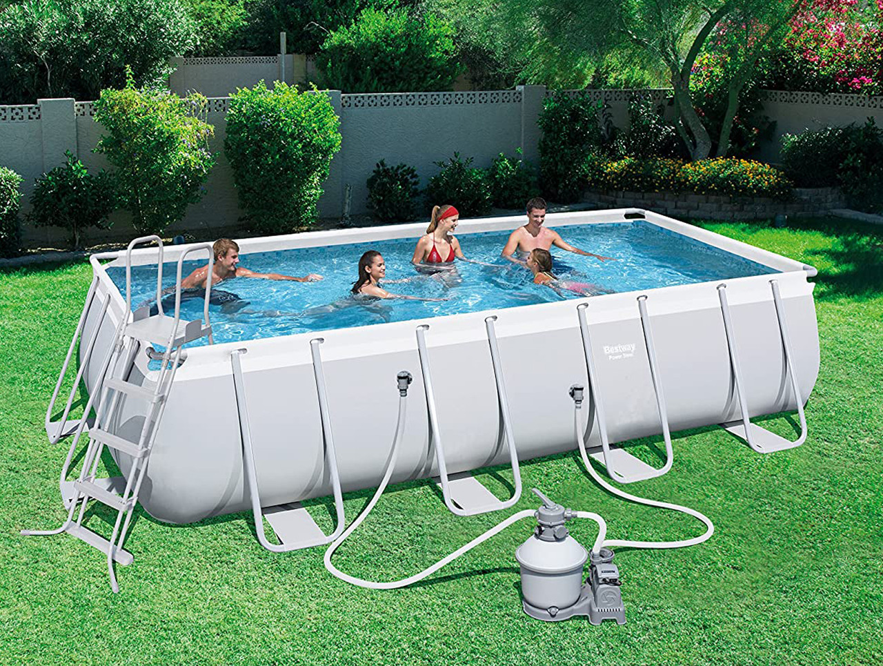 Каркасний басейн Bestway 56466, 549х274х122 см прямокутний з фільтром, для всієї родини