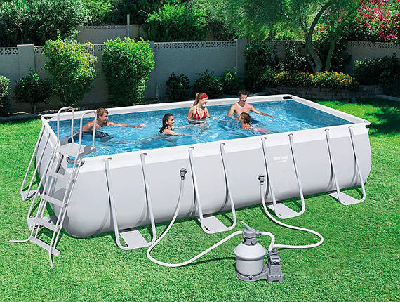 Каркасний басейн Bestway 56466, 549х274х122 см прямокутний з фільтром, для всієї родини, фото 1