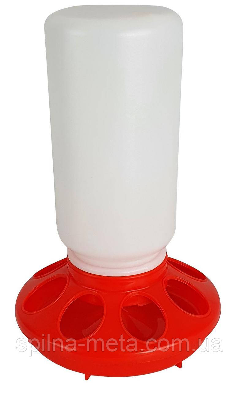 Годівнця бункерна для молодняка домашньої птиці біло-червона, 1 кг