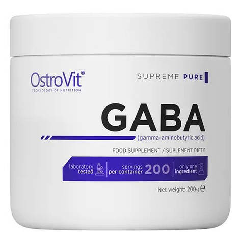 Гама аміномаскова кислота OstroVit Gaba Pure Supreme 200 г, фото 2