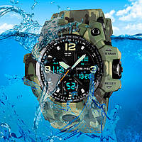Skmei Camouflage: Армійські чоловічі годинники з водонепроникністю та підсвічуванням.