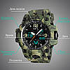 Skmei Camouflage: Армійські чоловічі годинники з водонепроникністю та підсвічуванням., фото 4