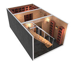 Бомбоубежще-погреб модульний переносний мобільний "Нікос" 30 м куб.