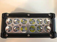 Балка LED ( противотуманка )-36W (12 светодиодов) 12V 6000 K (производство LED,Китай)