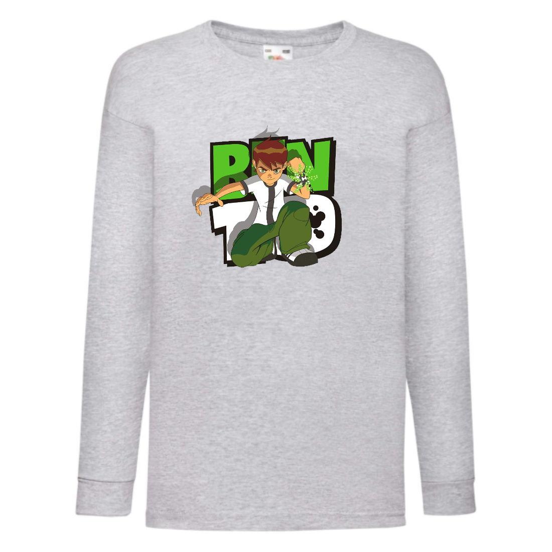 Лонгслив реглан Ben 10 002 з довгим рукавом (BEN-002 gry) розмір 104-116-128-140-152 сірий, фото 1