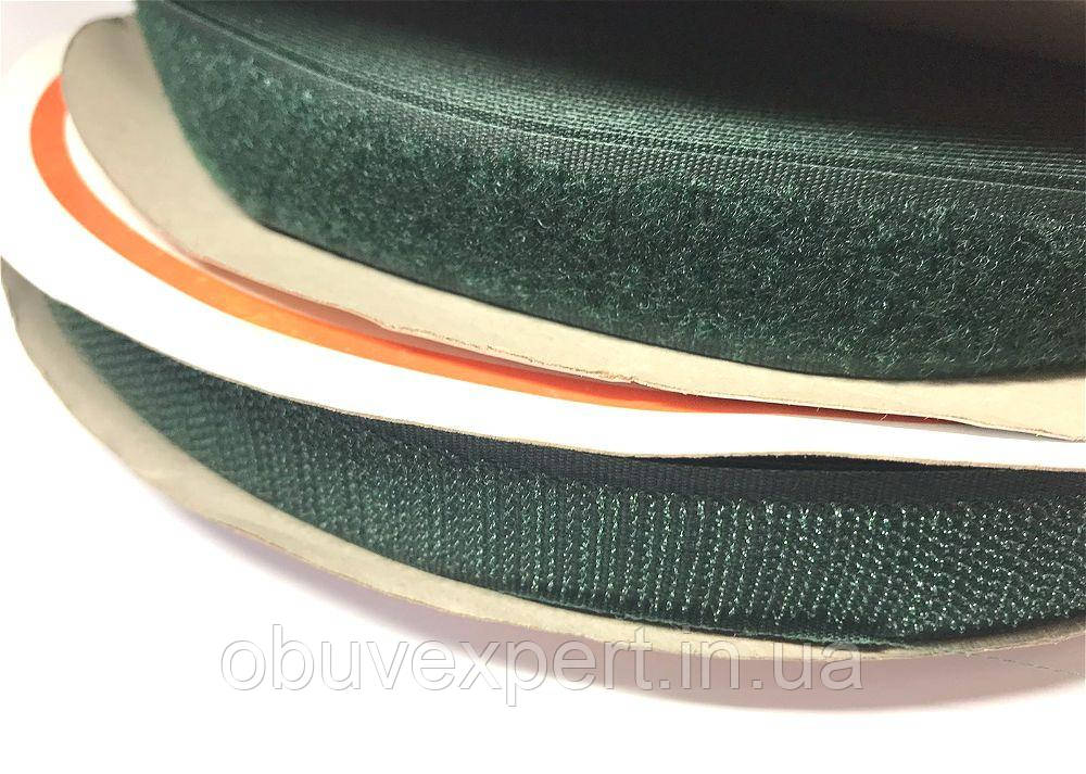 Стрічка контактна (липучка), 20 мм, кол. темно-зелений
