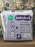 Підгузки преміум-класу babylove premium-windeln maxiplus "4+", 9-20 кг, 38 шт. (Німеччина)