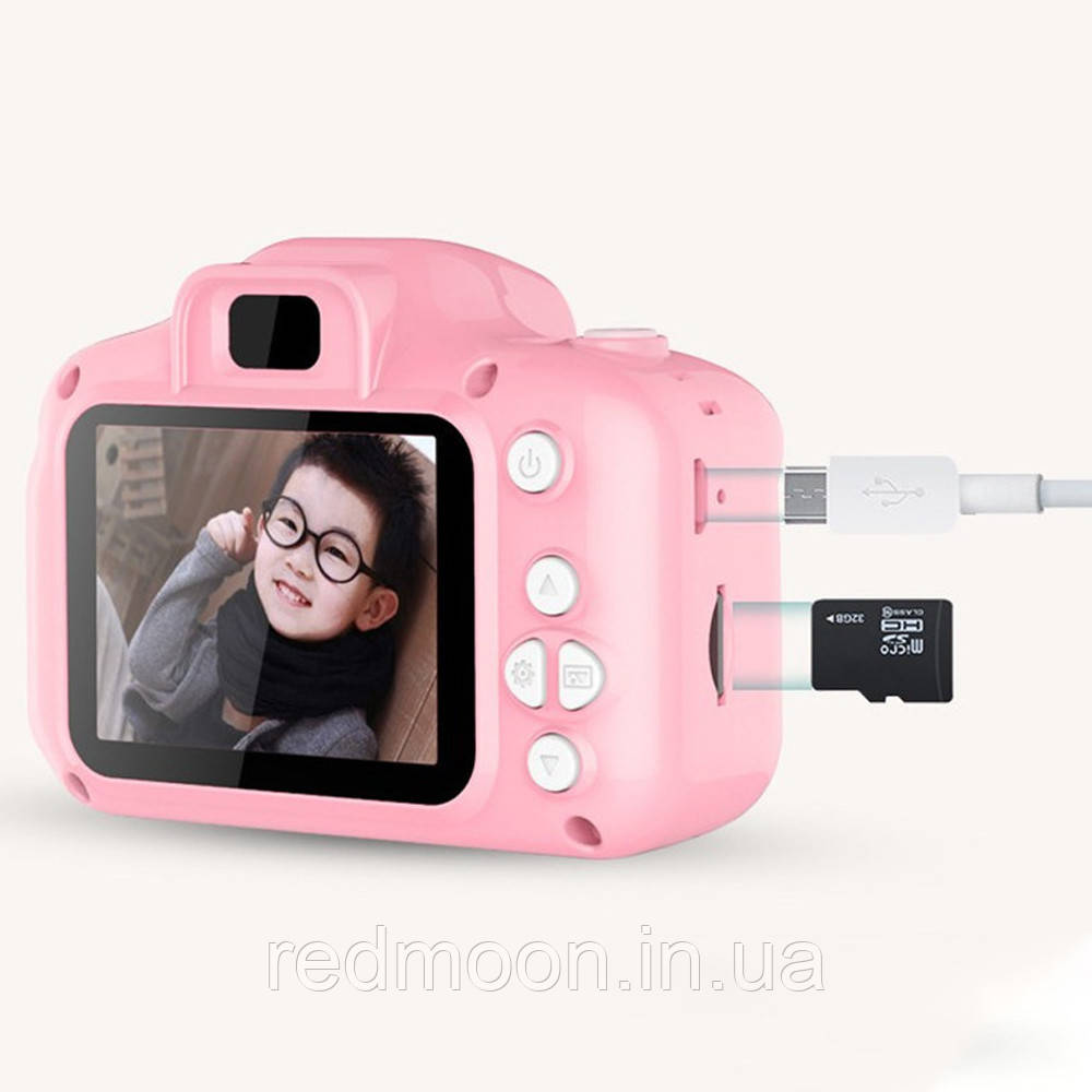 Дитячий цифровий фотоапарат 3 Мп з MicroSD GM13 / Дитяча фотокамера з дисплеєм - фото 5 - id-p1649150057
