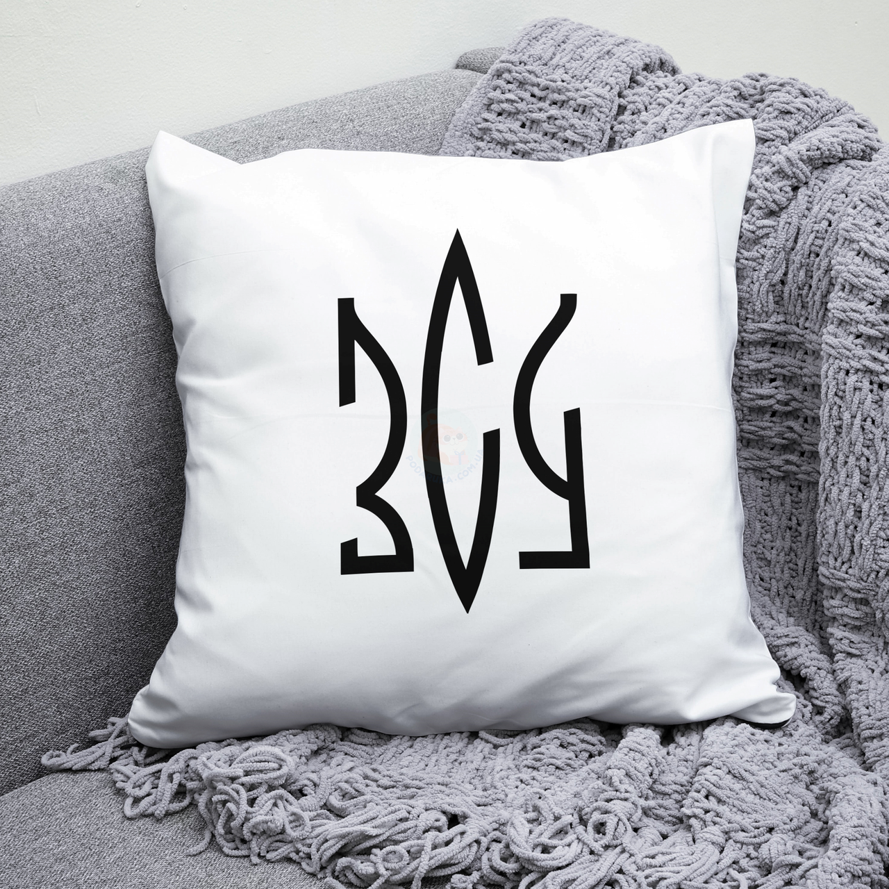 Подушка 35*35 см ЗСУ. Патріотична подушка з логотипом ЗСУ., фото 1