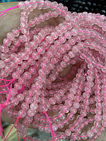 Рожевий кварц 6 мм/нитка 37 см тонований