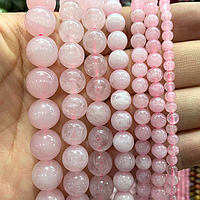 Рожевий кварц 10 мм/нитка 40 см тонований