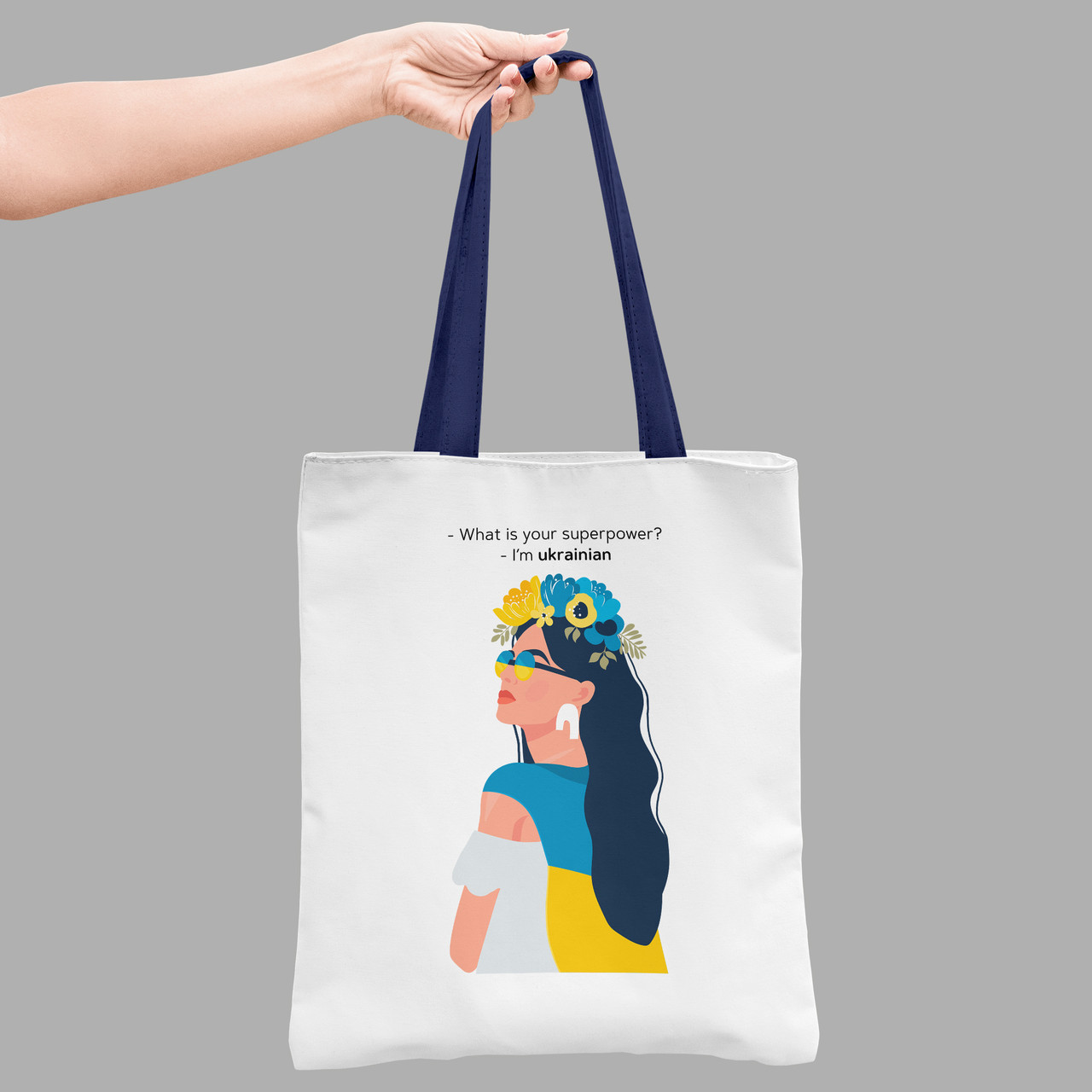 Екосумка шопер 35*38,5 см What is your super power? I`m ukrainian