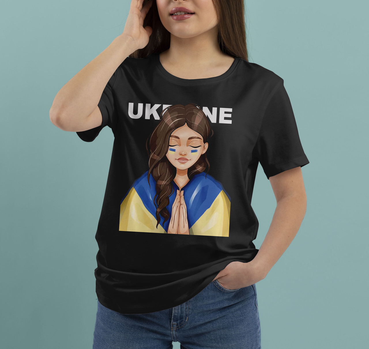 Футболка з принтом Українка