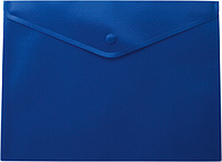 Папка-конверт BUROMAX А4 на кнопке матовая непрозрачная Синяя арт. BM.3925-02