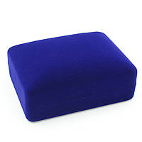 Футляр класика низької якості колір синій для ювелірних виробів під набір або прикрасою розмір 3.5х6х8 см