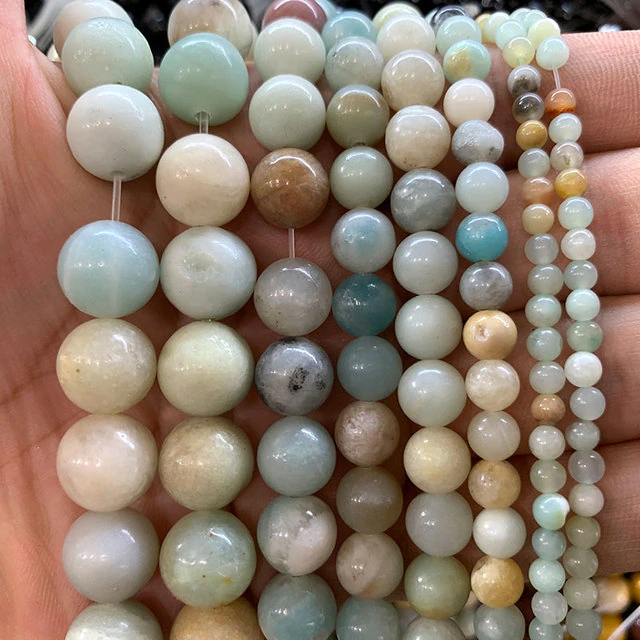 Амазоніт 4 мм 37 см приблизно 80 бусинок