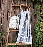 Рушник-поштемаль пляжний Kilim Denim 90х160 Barine