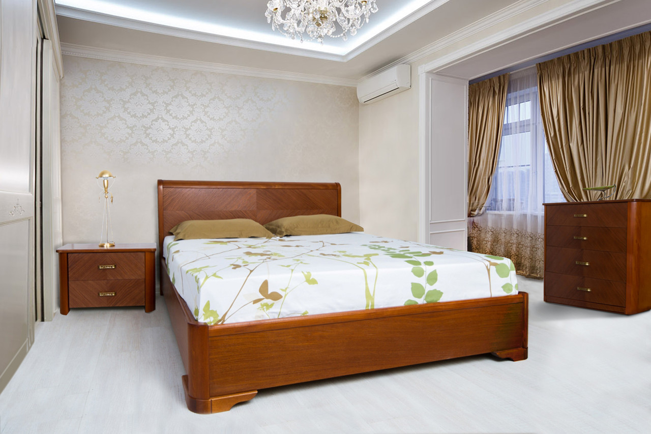 Ліжко Асоль з підйомною рамою 1600*2000 світлий горіх