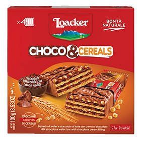 Батончики Loacker Choco Cereals 4s 100g