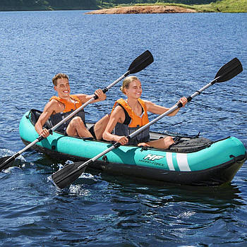 Надувний човен-байдарка VENTURA KAYAK, двомісний Bestway 65052 Бірюзовий