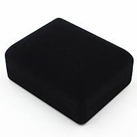 Футляр классика бархатный цвет чёрный для ювелирных изделий под набор или украшениям размер 3х6х7.5 см