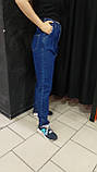 Джинси жіночі вільні МОМ коттон без стрейчу завищена талія 26 сині, фото 5