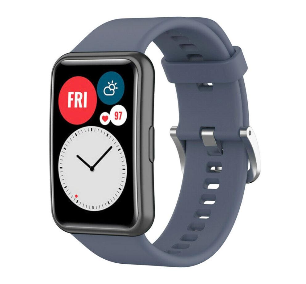 Силіконовий ремінець Primolux для смарт-годинника Huawei Watch Fit (TIA-B09) - Dirty Blue, фото 1