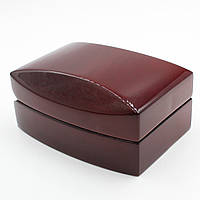 Футляр під червоне дерево для ювелірних виробів лакований під набір прикрас розмір 8х5.5х10.5 см