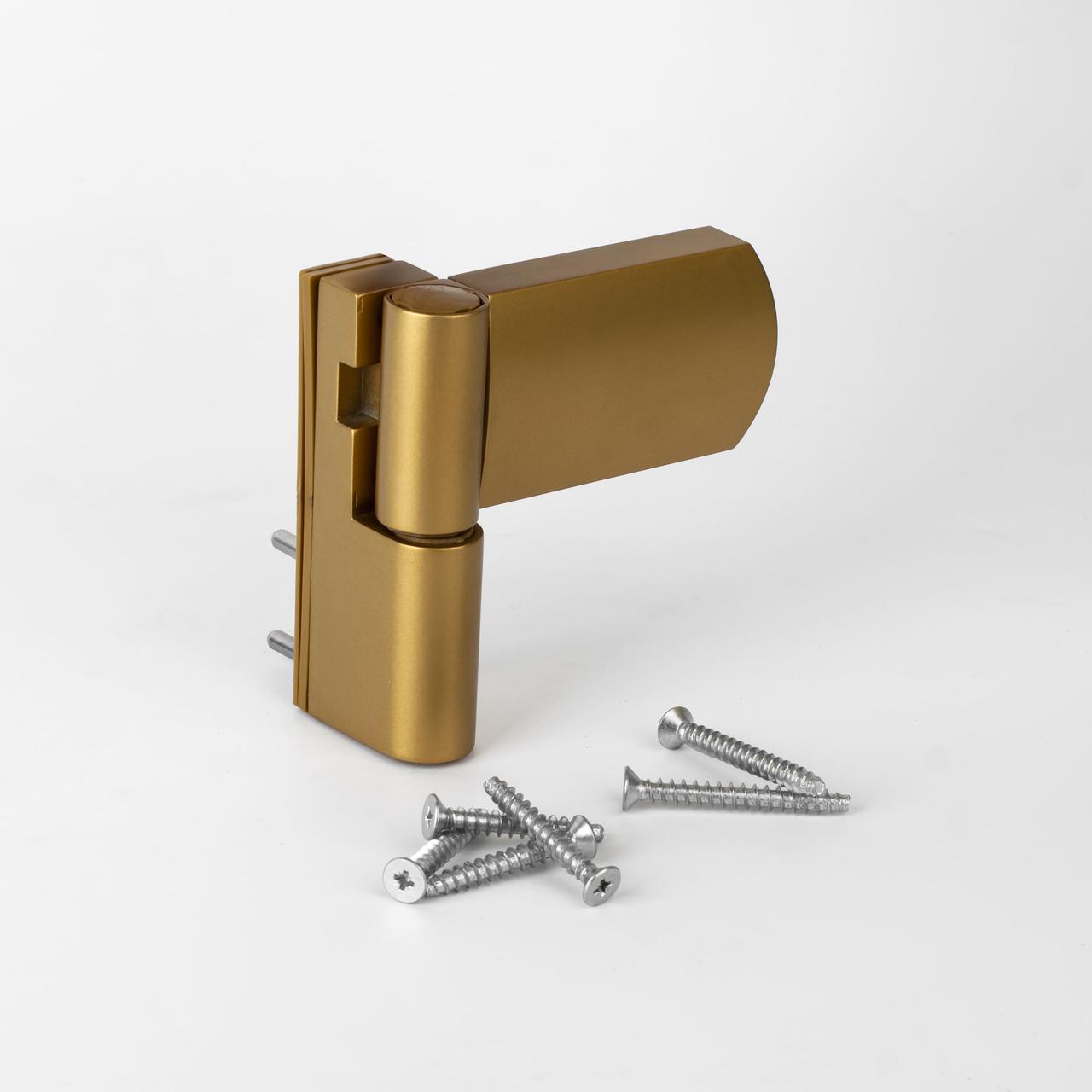 Дверна петля для пвх дверей універсальна АТ-27 Золото F3 (наплав 15-23,5), фото 1