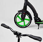 Самокат Best Scooter з переднім амортизатором, передні колеса 230 мм, задні 200 мм PU, широке кермо, фото 3