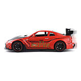 Машинка Nissan GTR R35 моделька іграшка металева колекційна 15 см Червоний (59578), фото 6
