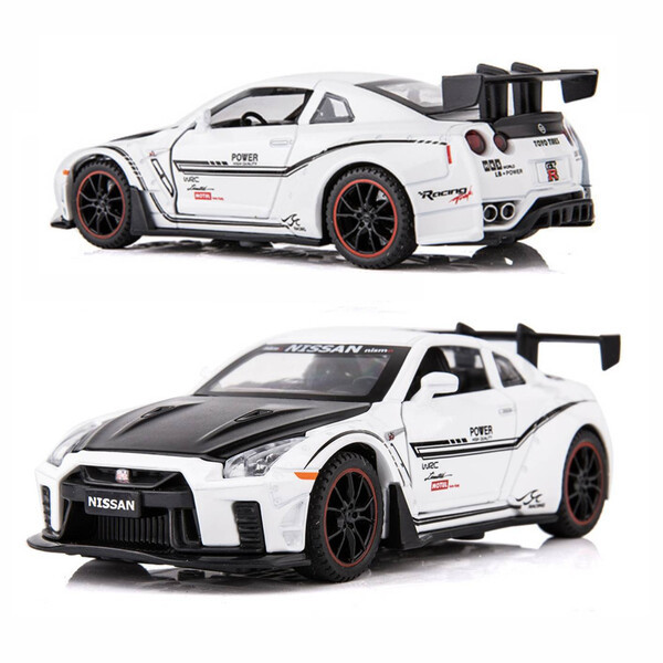 Машинка Nissan GTR R35 іграшка моделька металева колекційна 15 см Білий (59579)