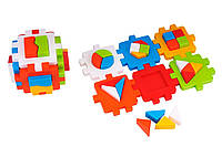 Сортер Куб Умный малыш, логический, интересные геометрические фигуры, 2 КУБА в наборе