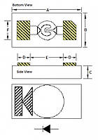 Диод MA4FCP305 PIN Diode Flip Chip F=0,1-24 GHz, If=100 mA, Vr=-40 V, Rs=2,1 Ohm, Ctot=0,05 pF @ 1GHz