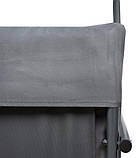 Садова гойдалка з дашком на 3 людини сіра Садова качеля з накриттям + подушки 3х місна Качелі Гойдалки ПОЛЬША, фото 6