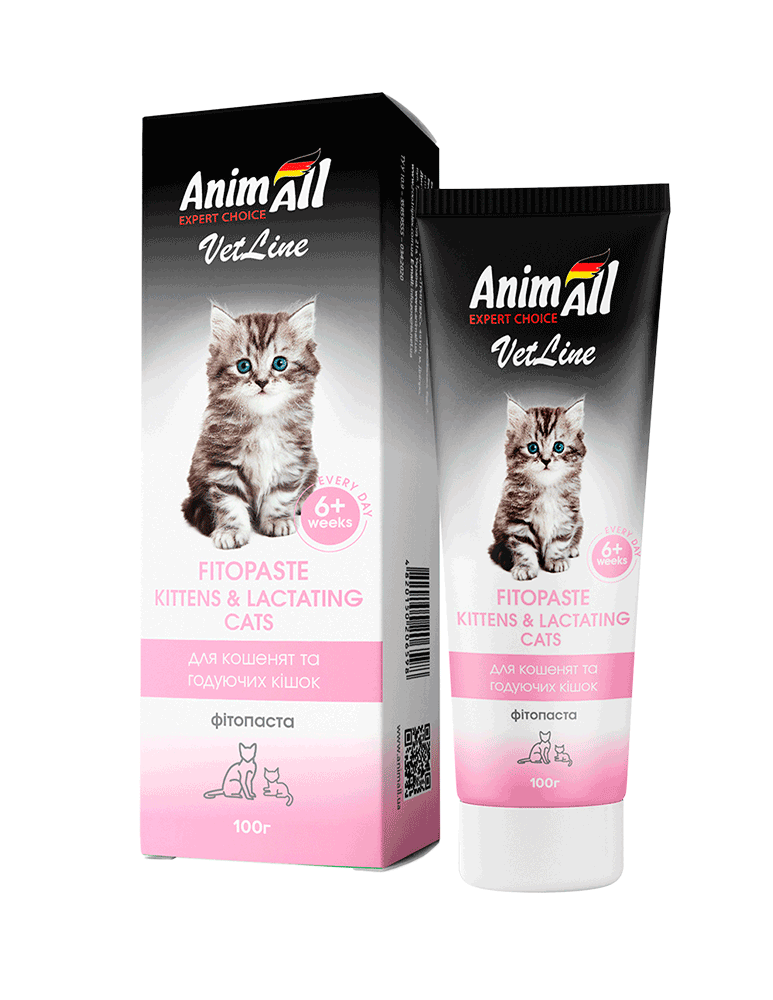 AnimAll VetLine Фитопаста для котят и кормящих кошек, 100 мл. - фото 1 - id-p1649228635