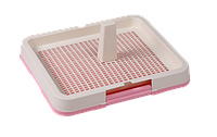 Animall туалет под пеленку с сеткой, столбиком для кобеля М (48,3x40,3х4cм) P 683 розовый