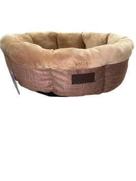 Лежанка AnimAll Mary S Brown для собак, коричневий, 50×50×15 см