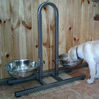 Миска AnimAll для собак, стойка дуга (2х2,5 литра, высота 50 см)