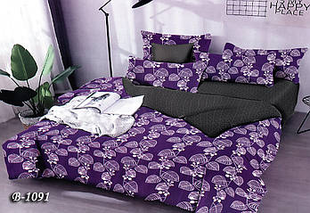 Двоспальна постільна білизна Тет-@-Тет В-1091 бязь (економ, нестандартне)