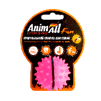 Игрушка AnimAll Fun Каштан мяч, 5 см, коралловый