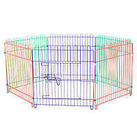 Клетка-манеж Tesoro 3000 для щенков, металлическая, 6 секций по 62×62 см