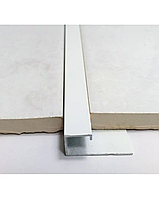 П-образный квадратный профиль для плитки Квадро ТК 10 2.7м Белый
