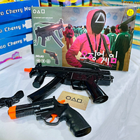 Детский набор автомат и пистолет музыкальный из сериала "Игра в кальмара" A3